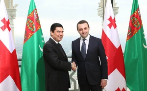 Президент Бердымухамедов и премьер-министр Грузии Ираклий Гарибашвили. Фото: FrontNews.ge